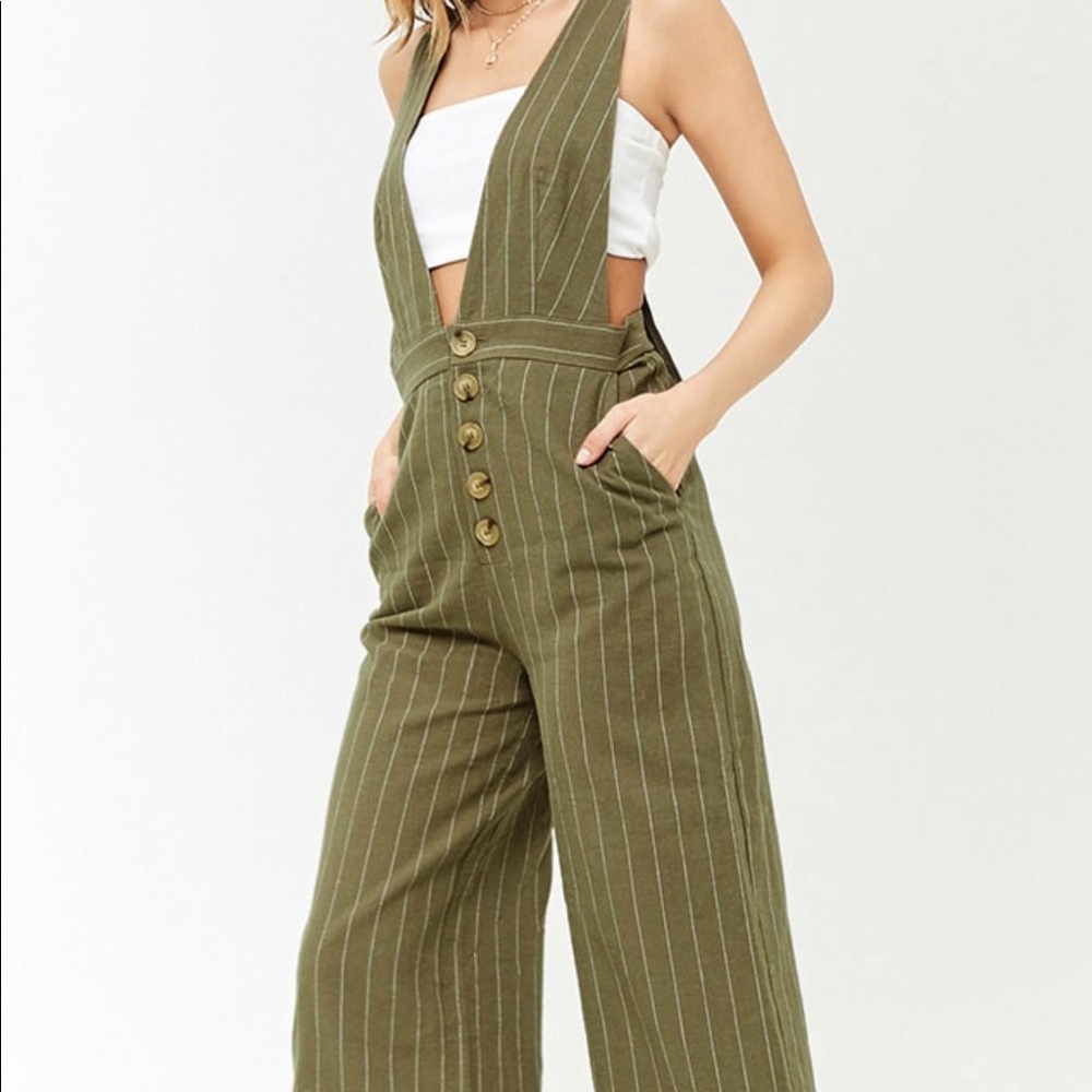 Forever 21 Striped Jumpsuit